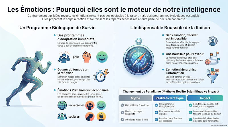 Les émotions ne sont pas des faiblesses : ce que Damasio a démontré
