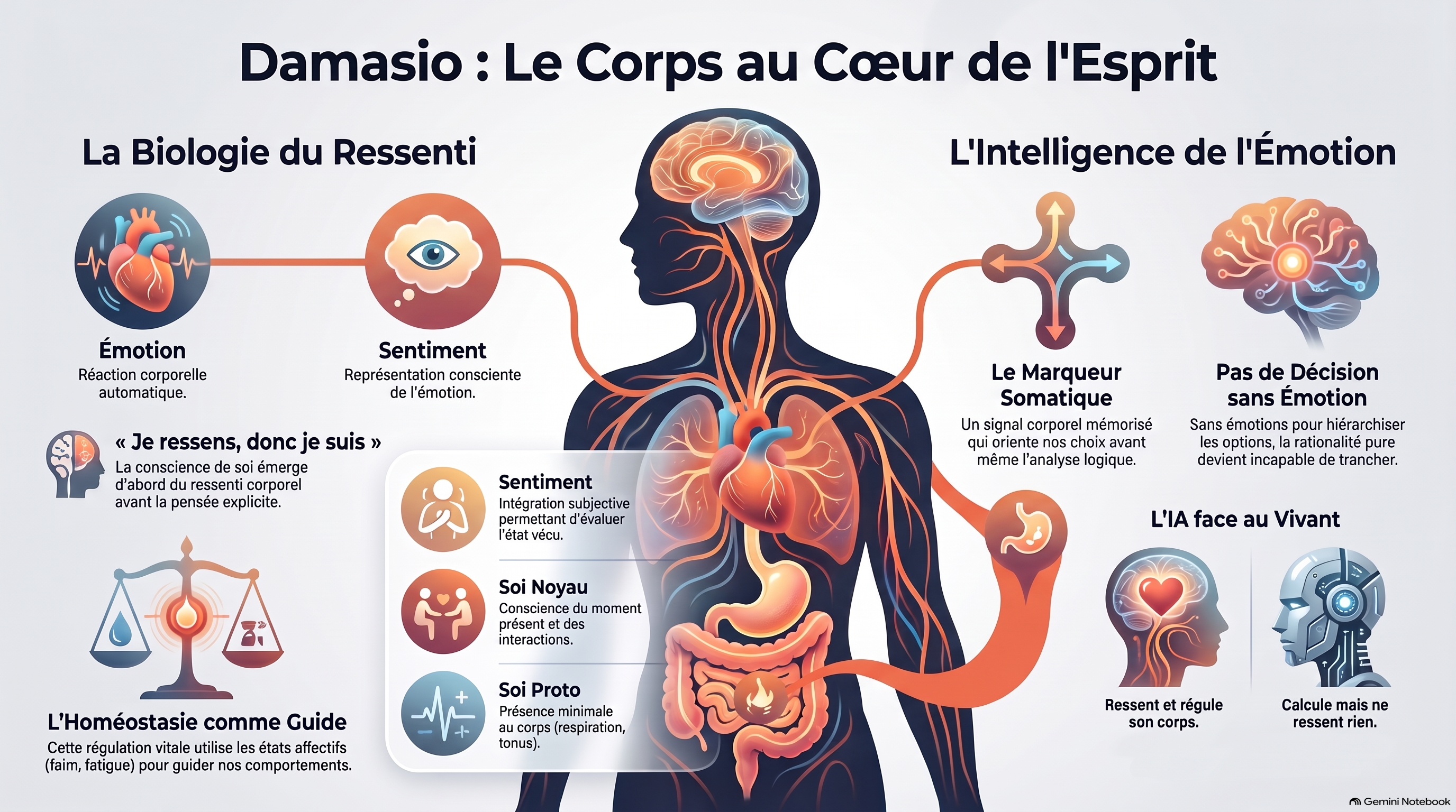 Synthèse Damasio : les 10 idées clés à retenir