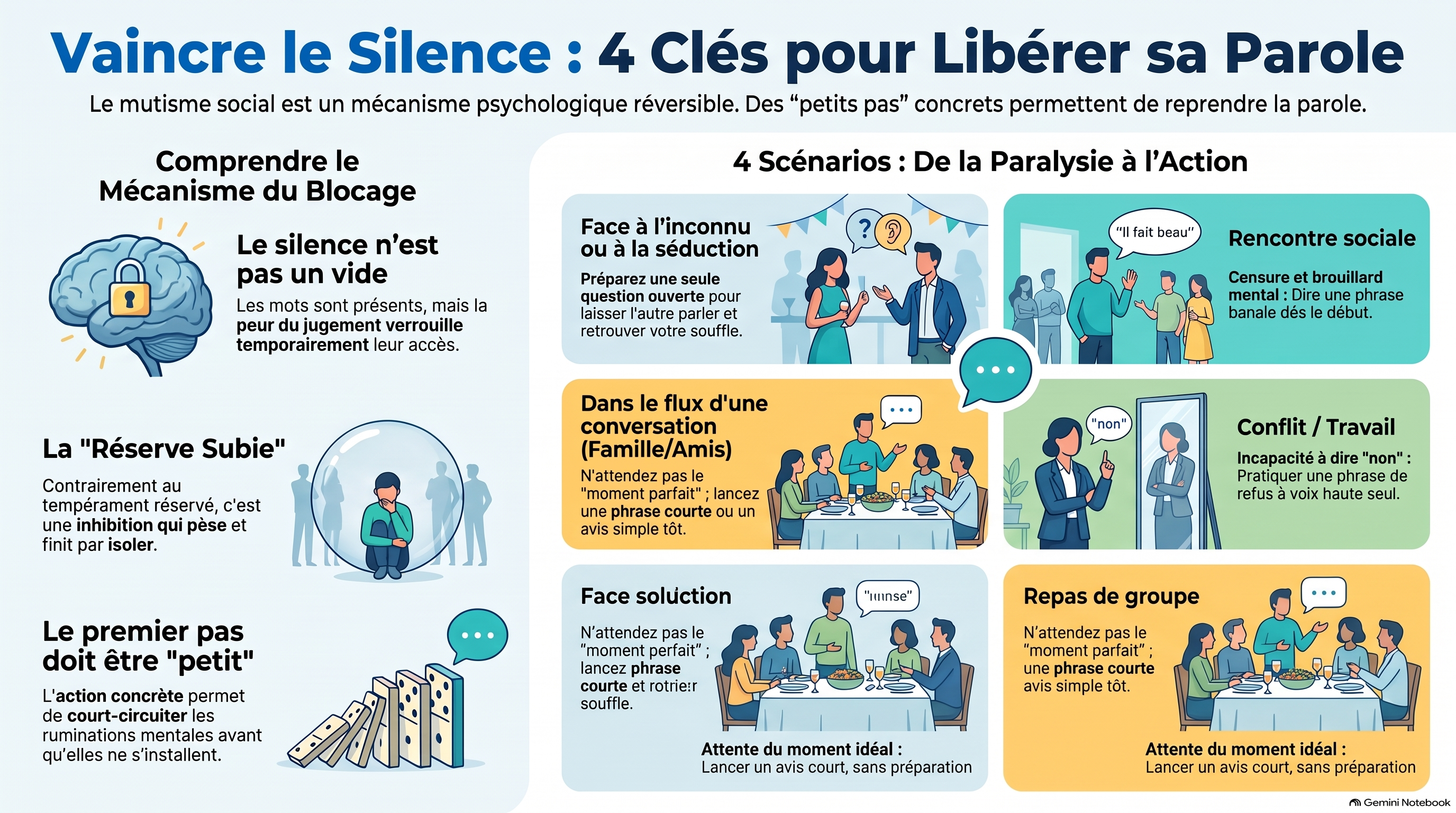 Quand on ne sait pas quoi dire : quatre scènes de timidité sociale