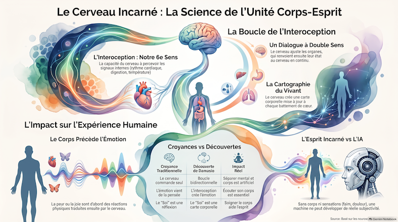 Le cerveau incarné : ce que Damasio a démontré